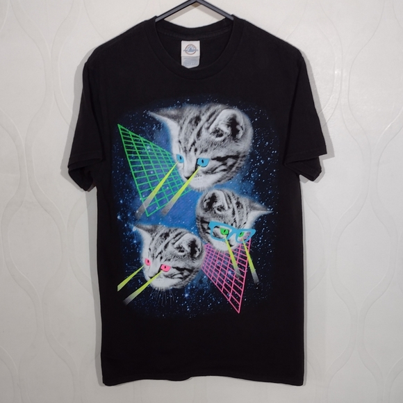 Delta Pro Weight Tops - Crazy Neon Cat Delta Pro T-Shirt Unisex XS